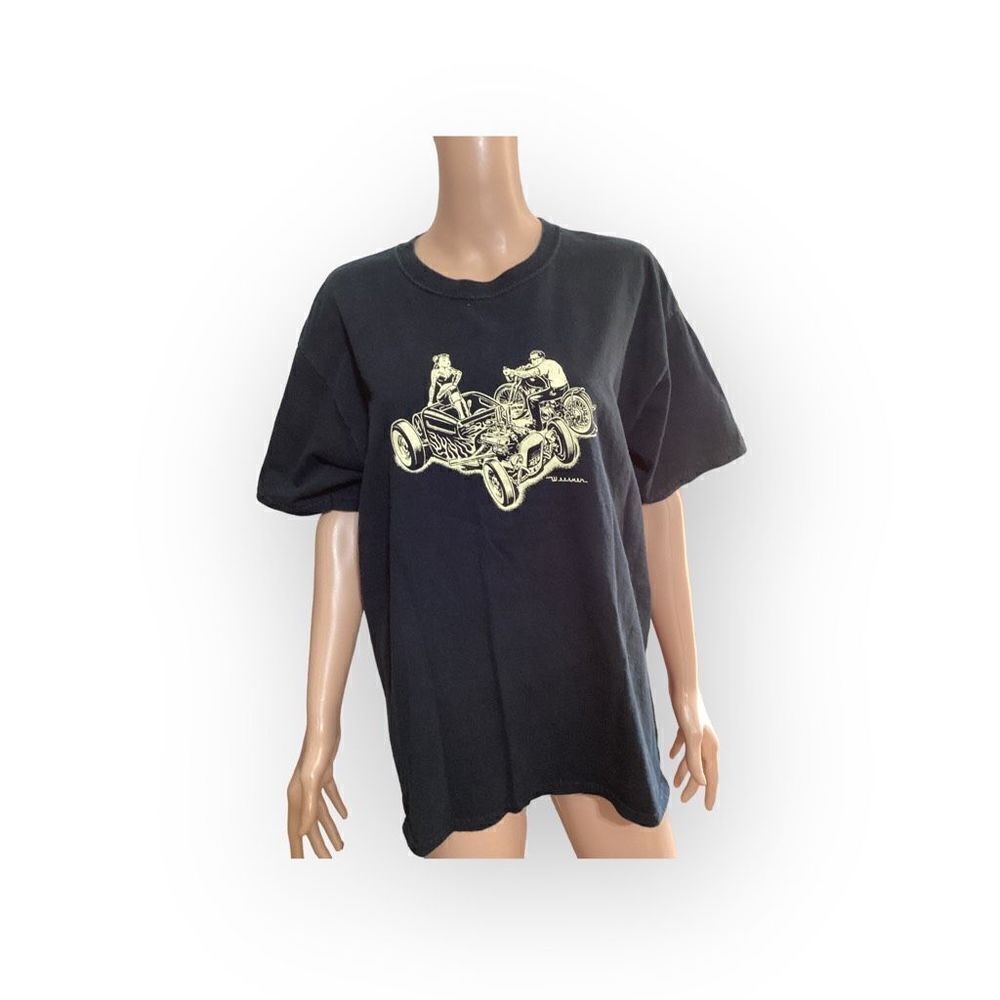 Vintage Mens Biker Tee Shirt L